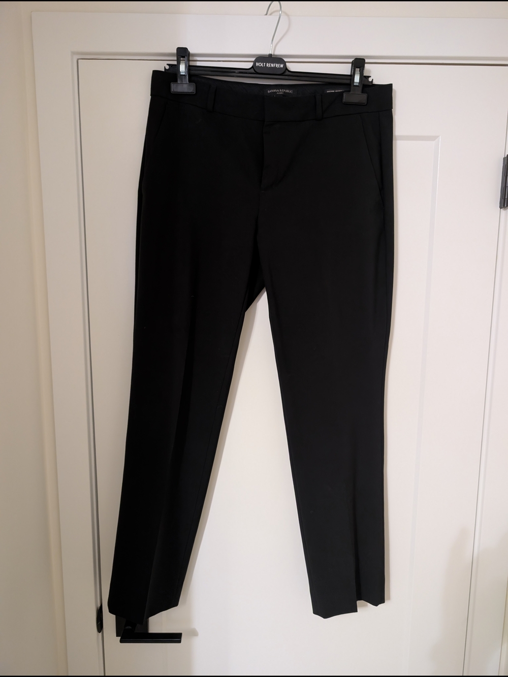 Banana Republic Women's Black Straight-Leg Dress Trousers